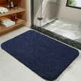 thumbnail image 4 of Junovo Soft Bathroom Rug Runner Absorbent Microfiber Bath Rugs for Bathroom Non Slip Bath Mat for Tub, Shower Floor,20"x32",Navy Blue, 4 of 6