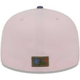 thumbnail image 4 of Men's New Era Pink/Blue San Francisco Giants  Olive Undervisor 59FIFTY Fitted Hat, 4 of 5