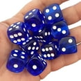thumbnail image 1 of Acrylic Game Dice Set 10Pcs 18mm Transparent Round Corner Colorful High Quality, 1 of 6