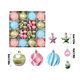 thumbnail image 3 of Juego de 44 bolas decorativas navideñas para colgar en el árbol de Navidad, bolas pintadas de color macarrón, ligeras y de forma especial, adecuadas para colgar en el árbol de Navidad Akmoler, 3 of 6
