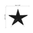 thumbnail image 2 of Uxcell 5Star Iron on Patches Embroidered Sew Patches Appliques Garment Embellishments 2.36x2.36" 50 Pcs Black, 2 of 7
