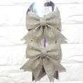 thumbnail image 3 of 2Pcs Large Bows Christmas Tree Bowknot Ornaments Gift Present Party Xmas Decoration Christmas Holiday Indoor Outdoor Decorations, 3 of 5