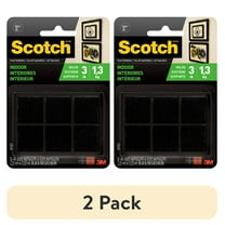 (2 pack) Scotch Indoor Fasteners, Holds 3 lbs., Black, 7/8" x 7/8", 12 Sets