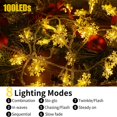 thumbnail image 2 of 100 LED Christmas Snowflake Lights  32ft Snowflake Fairy String Lights Indoor  8 Modes Plug in Christmas String Lights  Waterproof  Light for Christmas Decorations   Tree  New Year(White), 2 of 13