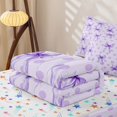 thumbnail image 5 of Homewish Cute Bowknot Zipper Full Size Comforter Sets with Fitted Sheet and 2 Pillowcases For Kids Girls,Purple Polka Dots Zipper Bedding Set,Colorful Stars Reversible,4 Pieces, 5 of 7