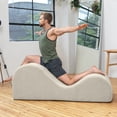 thumbnail image 3 of Avana  Luvu Lounger - Chaise Lounge Chair for Yoga, Exercise, Stretching, Massage and More - High Density Foam Core Buckwheat, 3 of 8