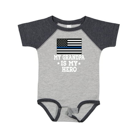 

Inktastic Police Officer Grandpa is My Hero Gift Baby Boy or Baby Girl Bodysuit