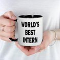 thumbnail image 3 of CafePress - World's Best Intern Mug - 11 oz Ceramic Mug - Novelty Coffee Tea Cup, 3 of 3