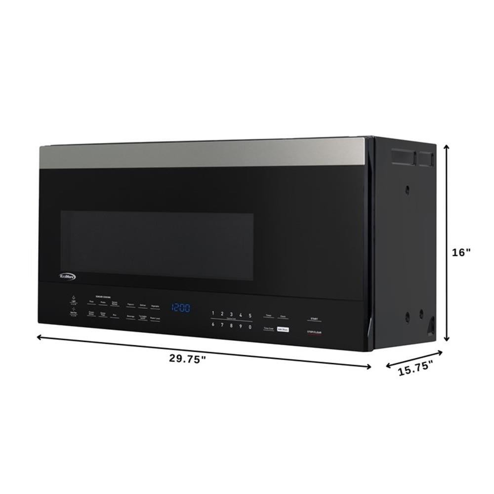 Pemberly Row 30" 1.6 cu.ft Over-the-Range Microwave Oven in Black