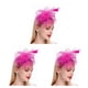 thumbnail image 5 of Qarigey Flor del pelo Tocados de boda Mano de obra fina Ahorro de espacio Adorno para el cabello Fiesta Nupcial Cabeza Colgante Rosa claro Type1 NO1, 5 of 6