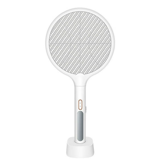 potrochi Electric Fly Swatter Racket, Handheld Bug Zapper Racket, Rechargeable Mosquito Swatter, 2 in 1 Smart Bug Zapper with USB Charging Dock, Mosquito Bat for Indoor Outdoor Camping