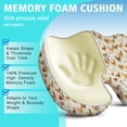thumbnail image 5 of Premium Chickens Pattern Memory Foam Seat Cushion Ergonomic Chair Pad for Office Chair, Car, Airplane & Bleachers Sciatica, Tailbone Hip & Back Pain Relief - Chair Cushion for Long Office Workers., 5 of 5