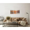 thumbnail image 3 of 3-Piece Blue Beach Canvas Wall Art Set, Sunset Ocean Waves Seascape Prints, Framed & Ready to Hang Decor for Living Room Bedroom Bathroom, 3 of 6
