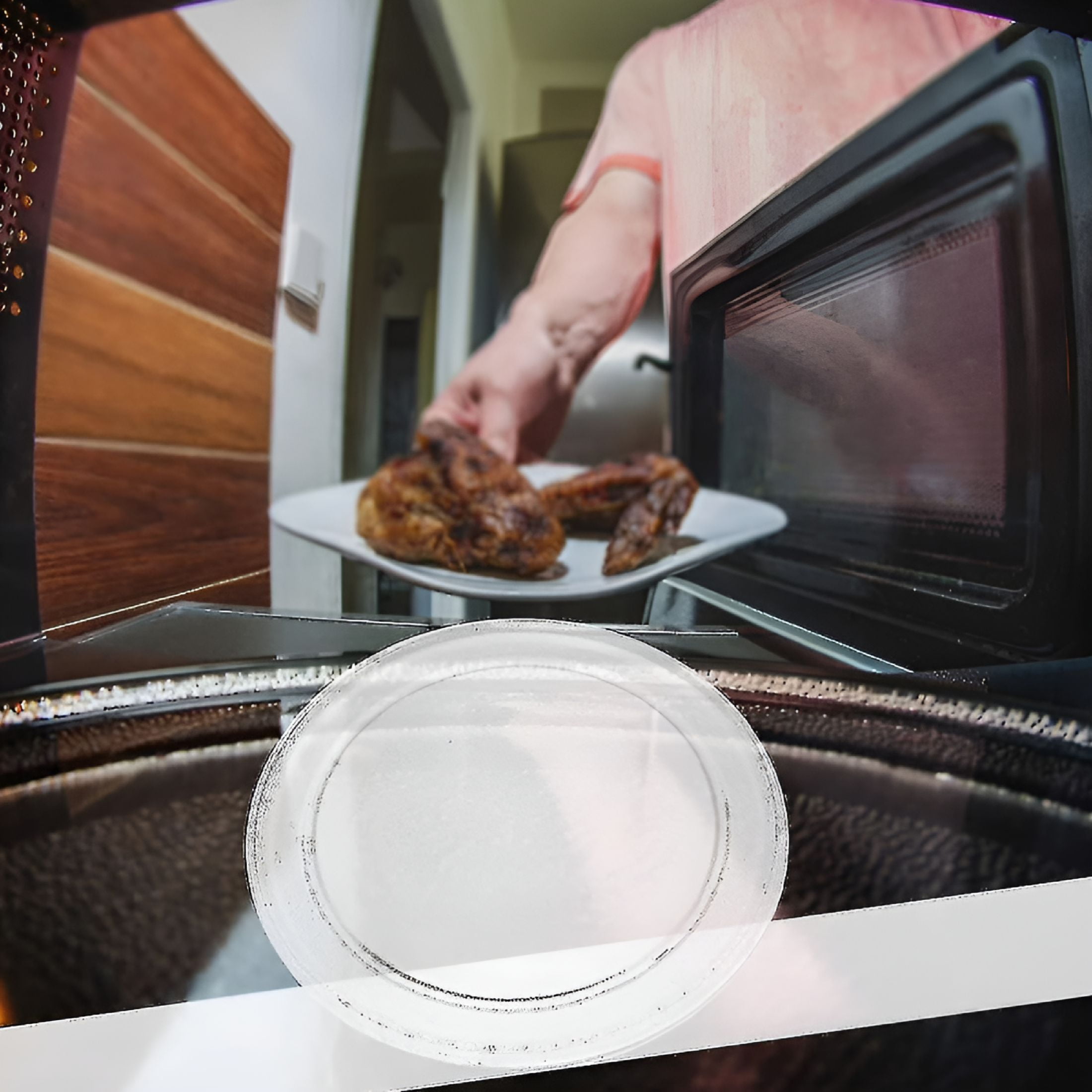 ACDANC 2026 New Microwave Oven Glass Plate Microwave Glass Turntable Plate Replacement Flat Base Glass Tray for Microwave, Oven, Kitchen Appliance, Countertop 24.5Cm 9.6"Es (Flat Bottom)