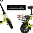 thumbnail image 5 of Lohoms 450W 36V Foldable Electric Scooters Bike, Adult Electric Moped Commuter Ebike Biycle Waterproof E-Scooter With Seat Basket 12 in Off-Road Tires, Yellow, 5 of 10