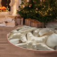 thumbnail image 5 of Fuzoiu Starfish and Sea Shells Print Christmas Tree Skirt,Xmas Christmas Decorations,Xmas Tree Mat for Farmhouse Holiday New Years Home Party Decor Tree Rugs-48", 5 of 6