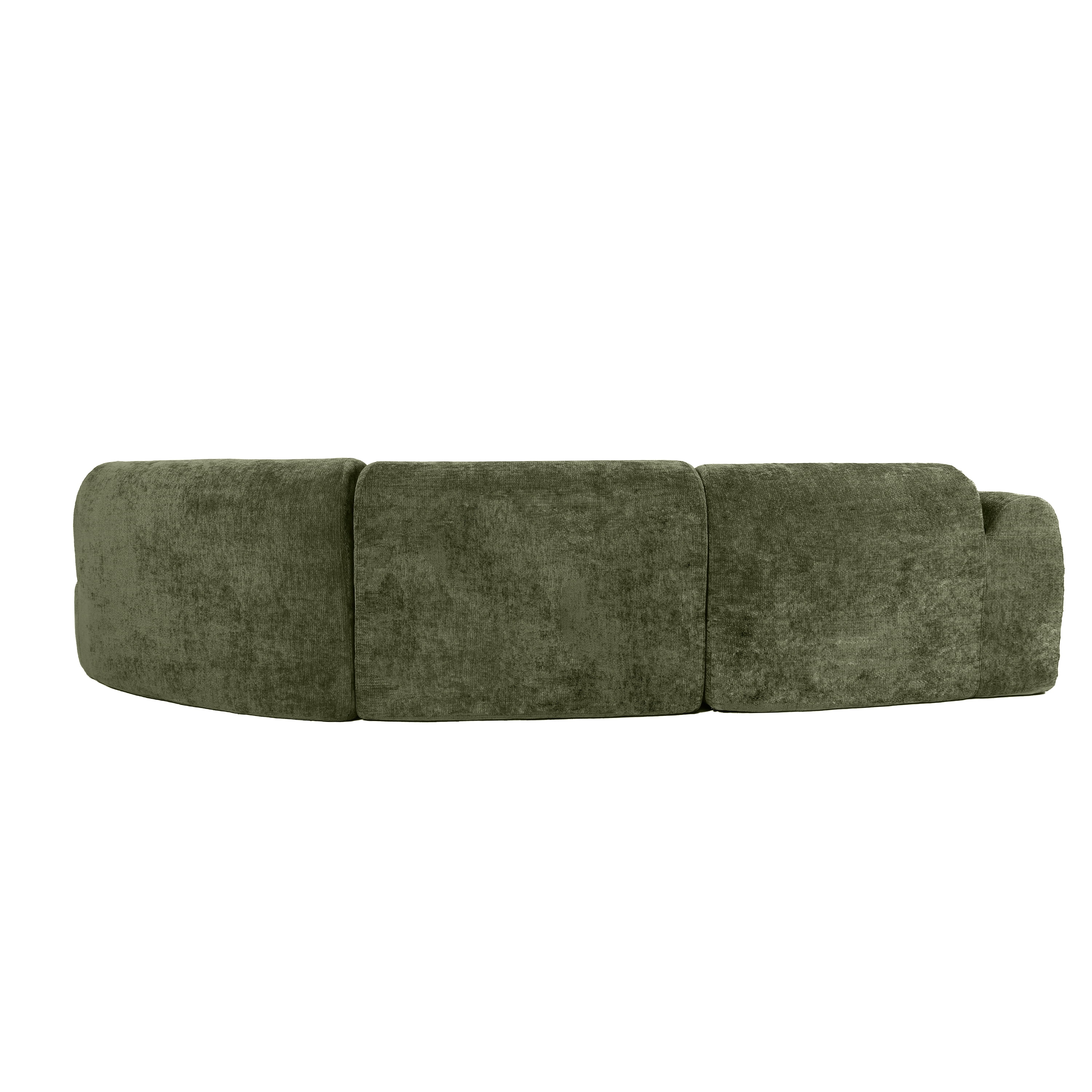 140-Inch Modern Curved Sectional Sofa with High-Density Compressed Sponge and Chaise Lounge, 3-Piece Couch Set Fully Assembled for Living Room, Green
