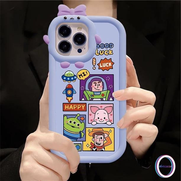 Carcasa De Historia De Juguete De Dibujos Animados Para Redmi Note 8 11 Pro + 10 9 10s 11s 9C A1 10 9A 10A 10C 9T A1 + 9 POCO X3 NFC M3 Mi 11 Lite 3D Bowknot Little Monster Lens Funda Blanda