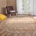 thumbnail image 6 of 6' Beige Round Southwestern Power Loom Area Rug With Fringe, 6 of 9