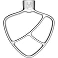 thumbnail image 1 of Batidor plano de repuesto para KitchenAid 4.5-5 cuartos Mezcladores de soporte de cabeza inclinable 18/8 accesorios de acero inoxidable, sin revestimiento, apto para lavaplatos, 1 of 5