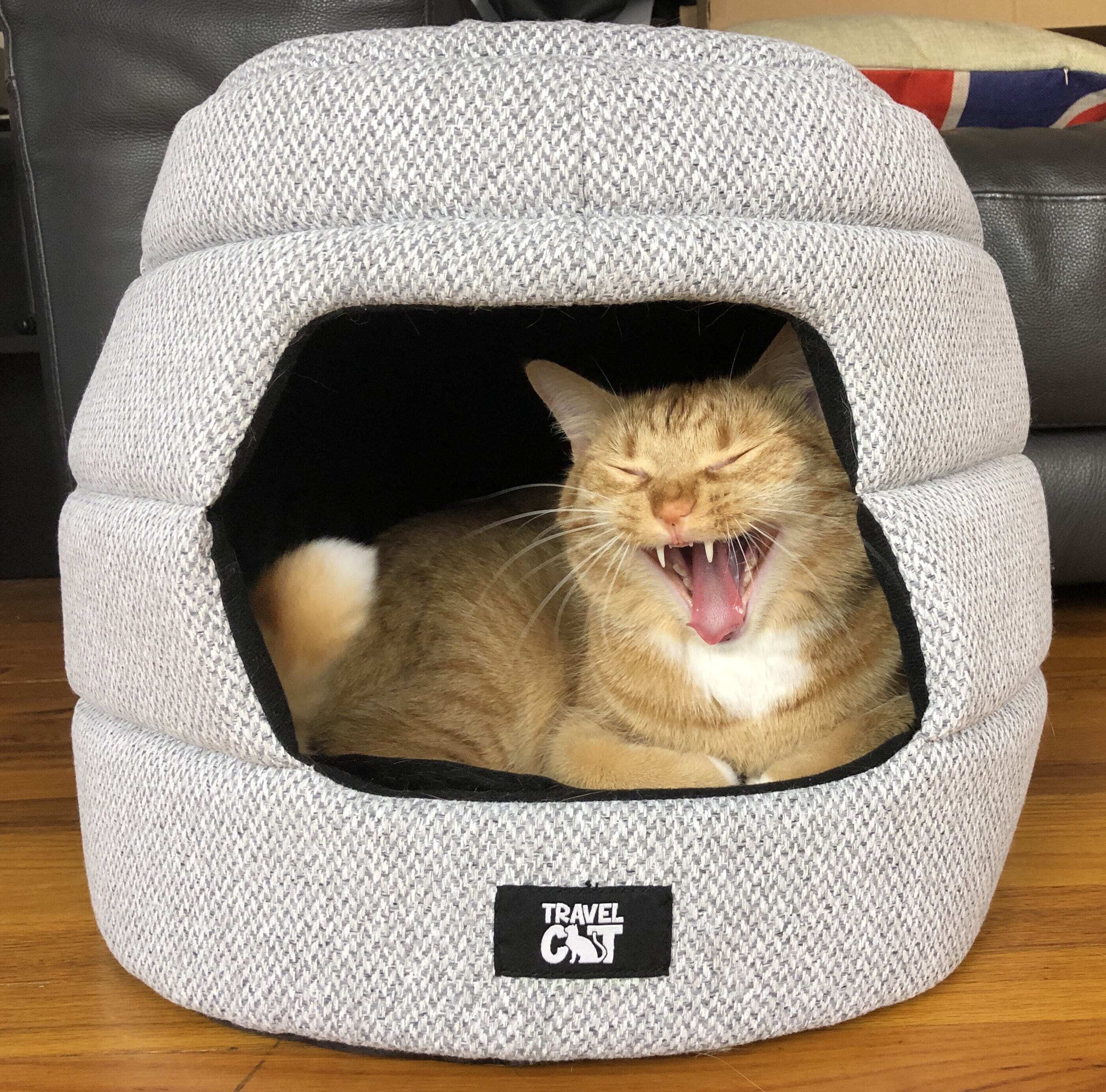 "The Meowbile Home" Convertible Cat Bed & Cave