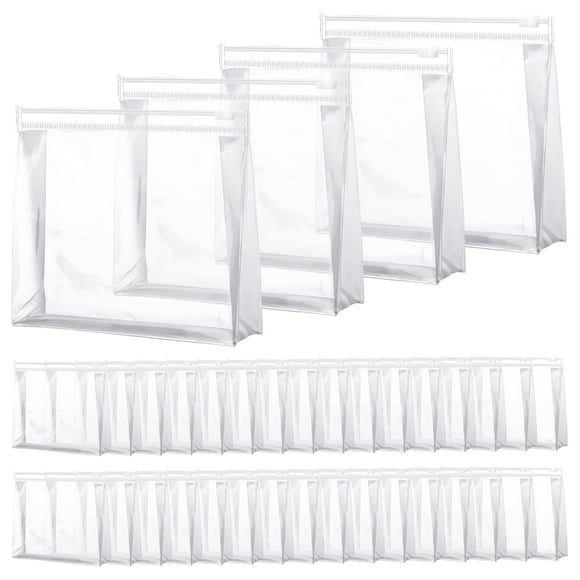 Organizador de bolsas de maquillaje Xuniea, PVC transparente, 50 unidades