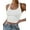 White, variant on Ekouaer Women Halter Top Backless Scroop Neck Slim Stretchy Ribbed Knit Camisole Crop Tops