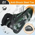 thumbnail image 2 of LAoutun Steel Toe Shoes for Men Mid Cut Work Shoe for Men Industrial Construction Safety Shoes, 2 of 6