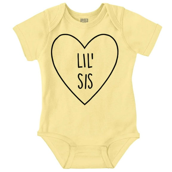 Little Sisters Sis Younger Adorable Bodysuit Jumper Girls Infant Baby Brisco Brands 12M