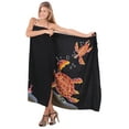 thumbnail image 3 of HAPPY BAY Women's Beachwear Sarong Coverups Bikini Skirt Swim Cover up Swimsuit Summer Wraps Bathing suit Swimwear Beach Wrap Skirts for Women One Size Black, Turtle, 3 of 5
