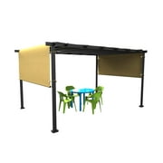 Shatex Pergola Replacement Canopy Ropes Exterior Privacy Side Shade Panel Pergola, Patio, Window,17.5x6.5ft Wheat