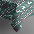 thumbnail image 3 of Green Christmas Reindeer and Snowflake Pattern Rectangle Tablecloth 60"x84",Waterproof Polyester Rectangle Table Cloth, Wipeable Spillproof Polyester Tablecloth for Dining, Camping, Indoor and Outdoor, 3 of 5