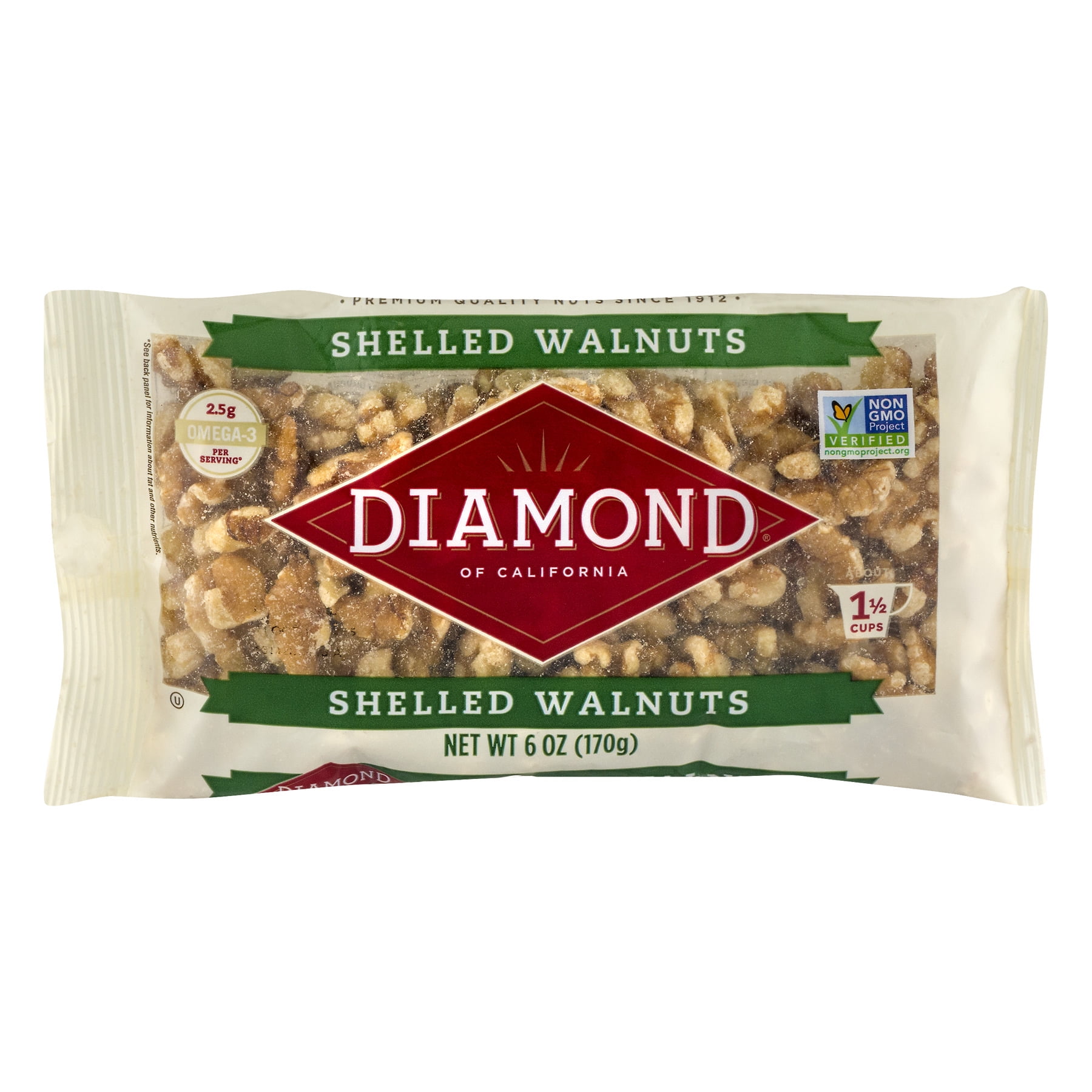 Diamond of California Shelled Walnuts, 6 oz