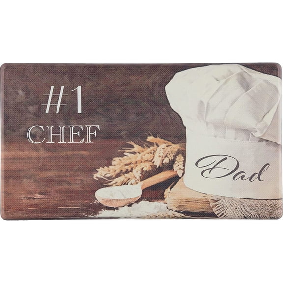 J&V TEXTILES Kitchen Runner Rugs Anti-Fatigue mats,Non Slip Waterproof Ergonomic Comfort Mat for Kitchen, Floor Home, Office, Sink, Laundry #1 Chef, 18" x 30"