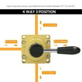 thumbnail image 3 of Amdohai 1/4-inch Pneumatic Rotary Lever Hand Valve 4 Way 3 Position Air Hand Valve Pneumatic Air Control, 3 of 4