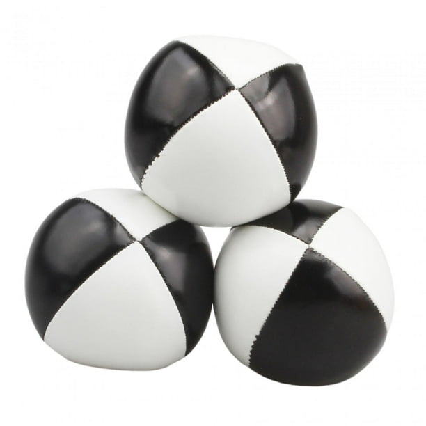 3 piezas de bolas de malabarismo, pelota de lanzamiento, juego de trucos portátil, combinación de colores, canasta de Pascua en blanco y negro