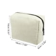 thumbnail image 2 of 1 Pc Women Portable Makeup Bag for Vacation Camping Outdoor Activities White Corduroy, 2 of 3