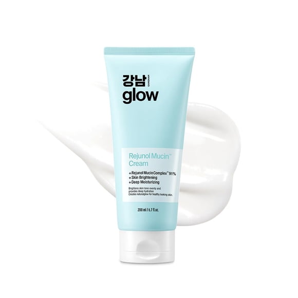 GANGNAM GLOW Rejunol Mucin PDRN Crema facial 6.76 floz - 91.5% Hidratante de mucina de caracol con ácido hialurónico y pantenol I Cuidado de la piel coreano I Hidratante facial para mujeres | ADN de s