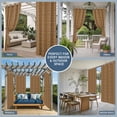 thumbnail image 5 of 1 Panel Outdoor Curtains for Patio Waterproof 54"x95" Vintage Rattan Weatherproof Privacy Outsides Curtains, Minimalist Abstract Wicker Texture Brown Grommet Thermal Drapes for Cabana Porch Pergola, 5 of 8