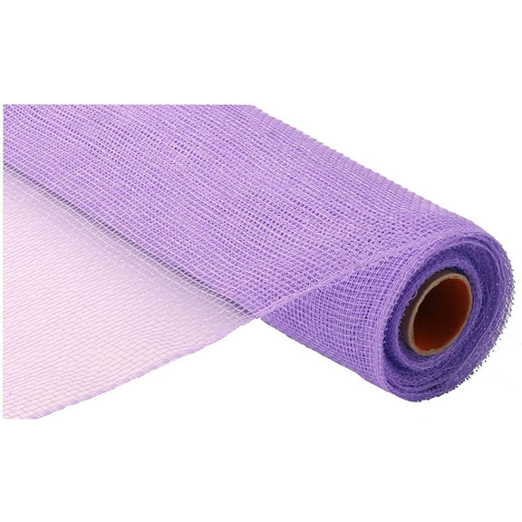 10 Inch x 30 Feet Deco Poly Mesh Ribbon - Lavender Purple Non Metallic : RE130213