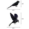 thumbnail image 6 of Kmxyo Artificial Crow Feathered Realistic Handmade Standing/Flying Foam Home Garden Decor Mini Halloween Ornament Tree Simulation Animal Black Bird for Courtyard, 6 of 8
