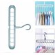thumbnail image 1 of Perchas ahorradoras de espacio, perchas mágicas de plástico multiusos con 9 agujeros, organizador de perchas para ropa pesada, camisas, pantalones, vestidos y abrigos, color azul., 1 of 5