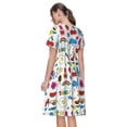 thumbnail image 2 of Bixox Robe d'Été à Manches Courtes pour Femmes Robe Ample Longueur Genou avec Poches-Été, 2 of 7
