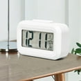 thumbnail image 2 of YOPTOP Mini Desktop Digital Alarm Clock Mute Electronic LED Clock for Bedroom and Office,white, 2 of 4