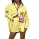 thumbnail image 2 of VISgogo Mujer Tops Pantalones Traje, Manga Larga Solapa Cuello Color Sólido Blusa Cintura Alta Pantalones Cortos 2 Piezas Traje VISgogo  moda, 2 of 5