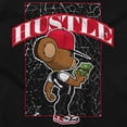 thumbnail image 2 of Urban Streetwear Hustle Teddy Bear Long Sleeve TShirt Men Women Brisco Brands S, 2 of 6