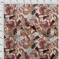 thumbnail image 4 of oneOone Silk Tabby Brown Fabric Leaves Sewing Fabric By The Yard Printed Diy Clothing Sewing Supplies 42 Inch Wide, 4 of 6