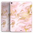 thumbnail image 2 of DesignSkinz Rose Pink Marble & Digital Gold Frosted Foil V11 Full-Body Skin Decal Wrap Cover for iPad Mini (A1432/A1454), 2 of 4