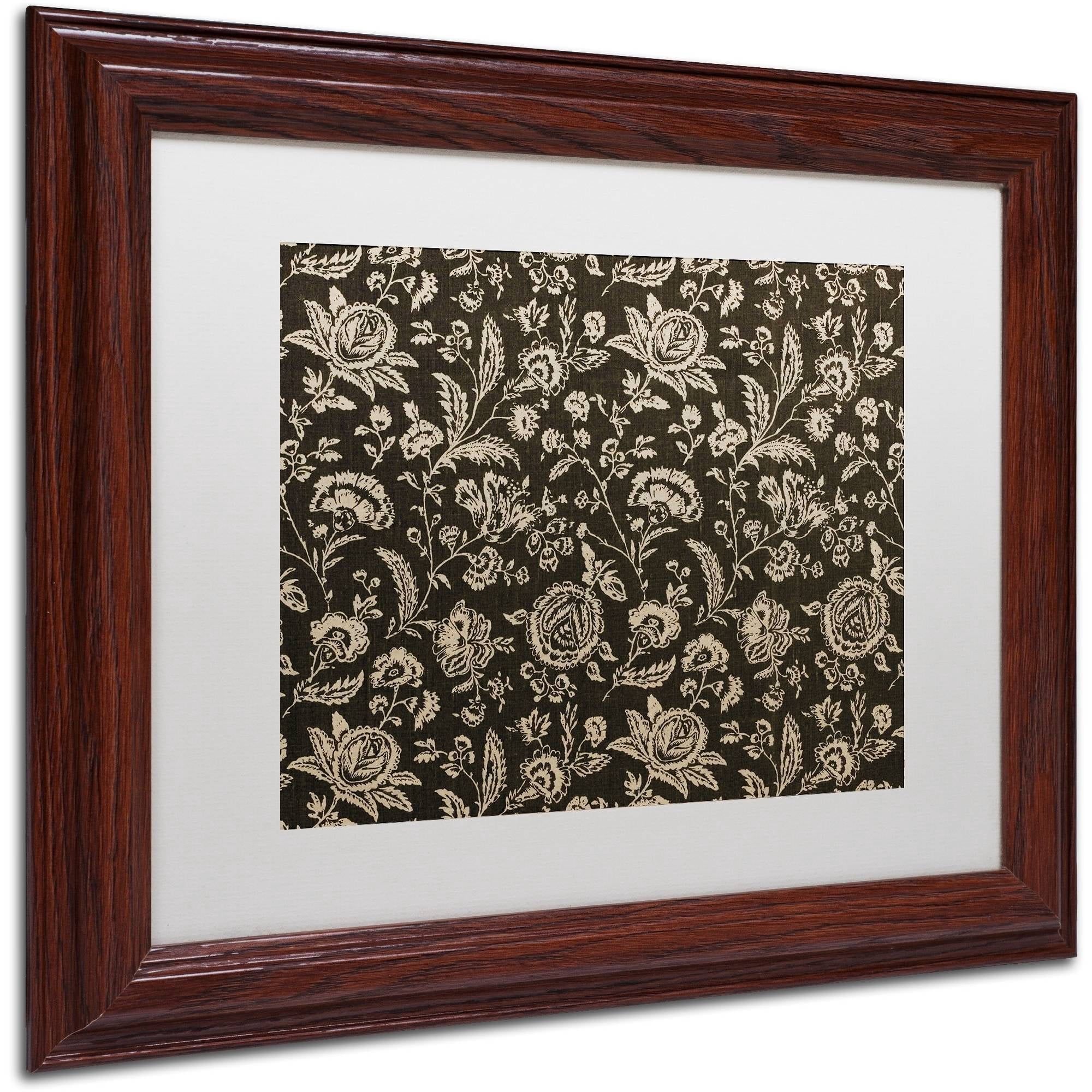 Trademark Fine Art "Toile Fabrics VIII" Canvas Art by Color Bakery White Matte, Wood Frame