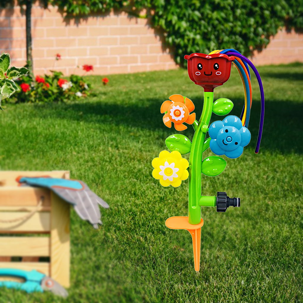 Water Sprinkler Lawn Flower Spray Fun Toy Backyard Outside Gifts for Kids 